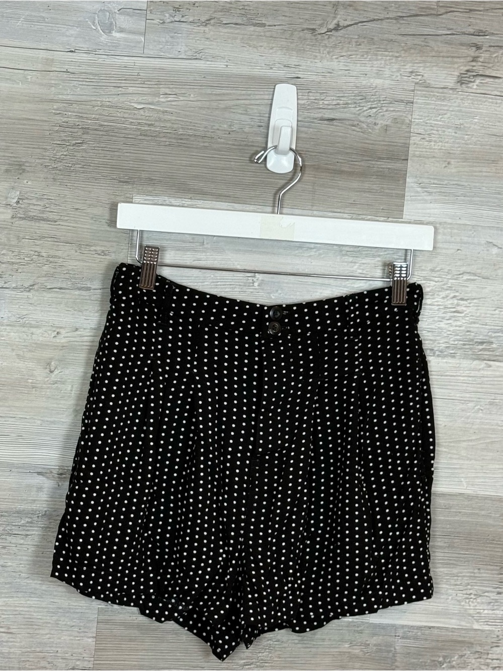 Free People Magdalene Polka Dot High Waist Shorts Black White Size 0